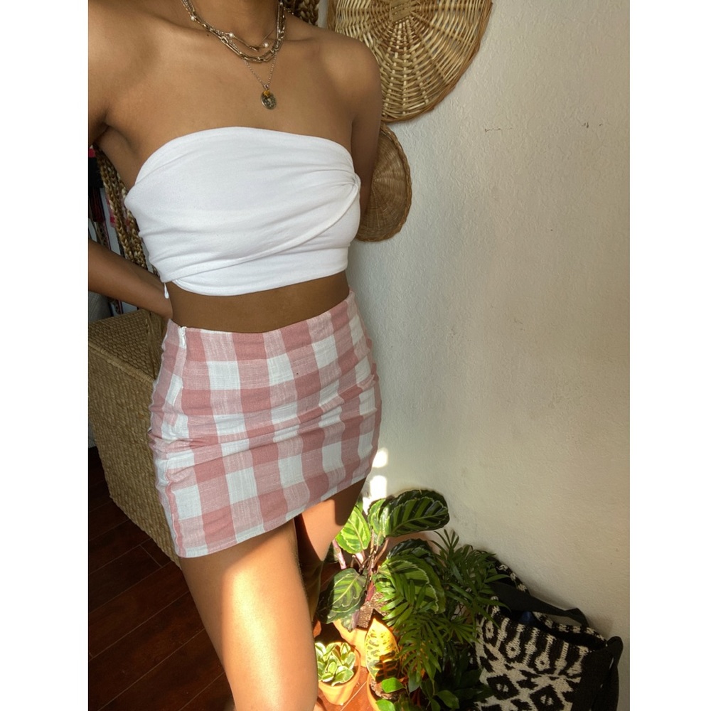 💫🌷Sweet Checkered Pencil Skirt🌷💫